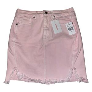 🔥 NWT GOOD AMERICAN BOMBSHELL RAW HEM PINK SKIRT